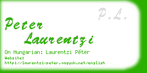 peter laurentzi business card