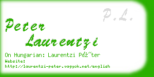 peter laurentzi business card